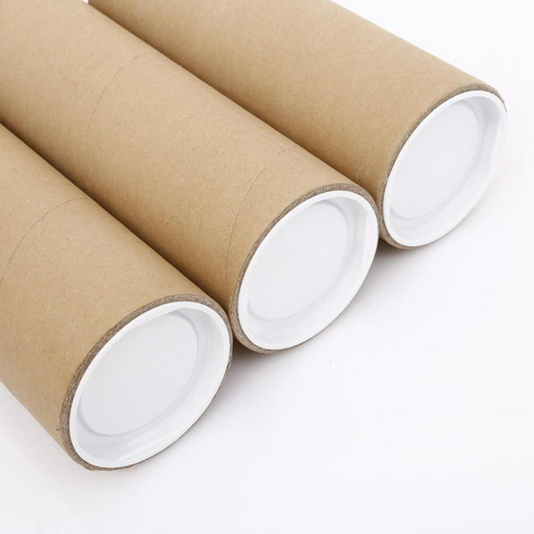 Poster Tubes for Mailing Poster Carrying Case with Caps Cardboard Round  Packaging Mailing Tube Postal Tube for Roll Artwork Poster Shipping  15.7inch 