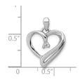 thumbnail image 3 of FB Jewels Sterling Silver Rhodium Diam. Heart Pendant, 3 of 3