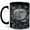 Black, variant on Moon Moth Night 11oz Ceramic Mug, Dark Celestial Art