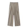 thumbnail image 4 of WILLBEST Pantalones Casuales para Mujer, Cómodos, de Cintura Alta, Holgados, de Pierna Ancha, para Uso Diario, Primavera, Verano y Otoño - Moda Versátil Extra Grande, 4 of 5