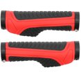 thumbnail image 3 of 1 par de empuñaduras antideslizantes de goma para manillar de bicicleta de montaña (negro y rojo), 3 of 5