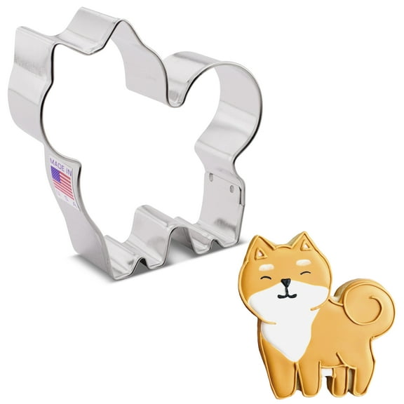 Ann Clark Fluffy Dog Cookie Cutter 3.5", Made in USA