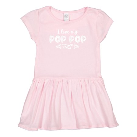 

Inktastic I Love My Pop Pop with Hearts Gift Toddler Girl Dress
