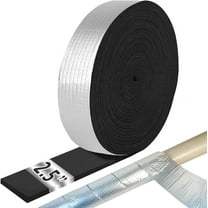 Pipe Insulation Tape Roll, 1.9" Wide X 32.8 Ft Outdoor Pipe Foam Insulation Tape with Aluminum Foil, Self Adhesive Pipe Insulation Wrap for Hot and Cold Water Pipe Insulation in Winter