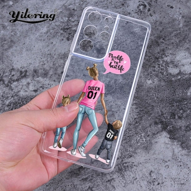 Funda de teléfono Super Girl Mum para Samsung Galaxy S22, S21, S20 Plus, Ultra S20, S21 FE, funda de teléfono para Samsung S22 Ultra S21 FE Fivean unisex