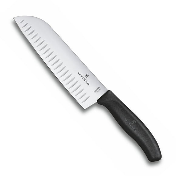 Cuchillo Santoku Victorinox plateado/negro con hoja de 17 cm