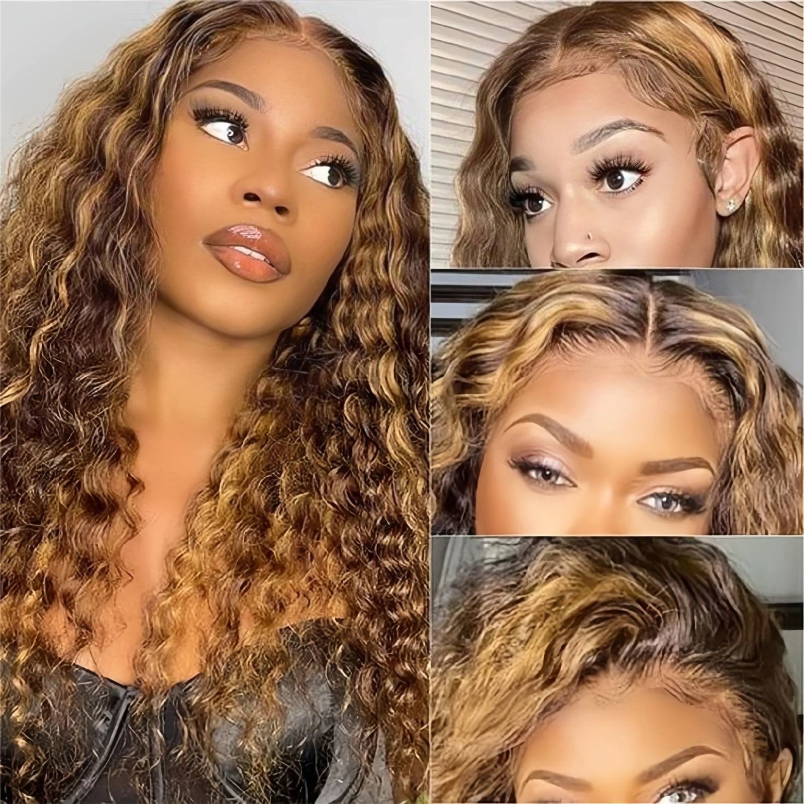 13x6 HD Lace Frontal Wig Human Hair Water Wave Lace Front Wigs Deep Wave,230 density