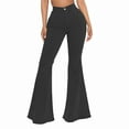 thumbnail image 4 of Gibobby Jeans dama Pantalones sueltos de mezclilla de pierna ancha de cintura alta informales acampanados para mujer(Negro,XL), 4 of 5
