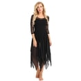 thumbnail image 3 of iiniim Women Girls Belly Dance Skirt Chiffon Asymmetric Side Split Skirts Lyrical Dance Costume, 3 of 7