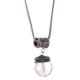 thumbnail image 5 of Collar Zulema con Colgante de bola de cristal transparente vintage cadena larga negra, 5 of 8
