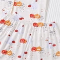 thumbnail image 6 of CONZONE Halloween Pajamas for Girls Graphic Pjs Set Hallowmas Jammies Short Sleeve Button Down Shirts Shorts 2 Piece Sleepwear Loungewear for Kids, 6 of 8