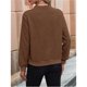 thumbnail image 5 of Camisas de Larga para Mujer, Conjuntos de Otoño, Camisetas con Cuello en V, Blusas Tipo Túnica con Botones, Ropa de Moda Café Marrón S, 5 of 7