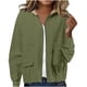 thumbnail image 2 of Chaquetas y abrigos casuales con capucha y manga larga para mujer, chaqueta de pana con capucha de color liso, blusa informal de manga larga con cremallera para mujer, 2 of 6