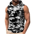 thumbnail image 2 of DYTTDG Men's Camouflage Print Hooded Tank Top | Pullover Muscle Tee with Drawstring for Gym, Workout, Casual Streetwear & Outdoor Activities, 2 of 8