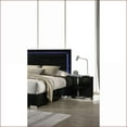 thumbnail image 3 of Contemporary Black Bedroom Nightstand – Engineered Wood with Chrome Legs, 3 of 5