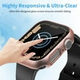 thumbnail image 4 of CAVN Tempered Glass Screen Protector Case Compatible with Apple Watch Series 7 41mm Hard PC Case Cover 3-Pack, 4 of 13