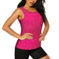 thumbnail image 2 of Fuzoiu Rose Red Glitter Print Women's Workout Tank Top,Athletic Racerback Sports Tank,Tops Sleeveless Running Loose Fit Yoga Tops,Active Shirts for Yoga, Running, and Gym-Medium, 2 of 7