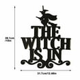 thumbnail image 3 of PEIBang The Witch Is In Halloween Hanging Sign 15.00x12.48x0.12 Inches Non-Woven Spooky Door & Wall Decor for Indoor Outdoor Party Photo Props, 3 of 8