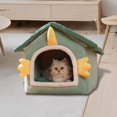 thumbnail image 6 of Cat Bed Indoor Cats Rabbit Winter Warm Washable Cat Tent Nonslip Bottom Cave 33cmx30cmx32cm, 6 of 8