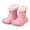 Light Pink, variant on Kids Rain Boots For Girls Winter Snow Boots With Fleece Warm Comfortable Rubber Booties Toddler Outdoor Play Shoes,Sizes 2.5(10.5-11 Years)