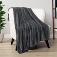 thumbnail image 6 of PAVILIA Soft Lightweight Twin Fleece Blanket for Couch Bed, Grey, 60x80, 6 of 8