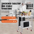 thumbnail image 4 of Dranite Commercial Prep Table on Wheels, 30x18x34" Stainless Steel w/ Adjustable Shelves & Brakes, 4 of 7