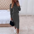 thumbnail image 5 of Fusipu 1 Set Blouse Skirt Five-pointed Star Print High Waist Autumn Winter Bodycon Pencil Skirt Suit for Daily Wear, 5 of 8
