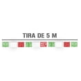 thumbnail image 2 of Papel picado Fiestas Patrias | Guirnaldas | enramado | 5 tiras de 5 metros | diseño de Heroes de La Independencia | plastico picado patrio | colores verde, blanco y rojo, 2 of 5