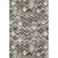 thumbnail image 2 of Addison Rugs Mayfield Washable Cowhide Herringbone Gray Rectangle Rug, 8' x 10', 2 of 6