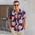 thumbnail image 6 of HAOMEILI Men's Hawaiian Shirt Short Sleeve Floral Button Down Shirts Tropical Holiday Beach Shirts, 6 of 7