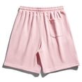 thumbnail image 3 of Vibrex Men's Shorts, Men Casual Comfy Fashion Solid Shorts Regular Elastic Waist Beach Pants,Men's Shorts with Zipper Pockets Pink_XL, 3 of 3