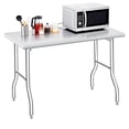 thumbnail image 1 of BeesClover Table de Préparation Pliable Robuste en Acier Inoxydable - Capacité de 1100 LB - Portable, Aucun Assemblage Requis - Table Utilitaire Commerciale en Métal pour Cuisine, Buanderie, Restaurant, 1 of 7