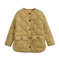 thumbnail image 4 of WCMZJ Quilted Lightweight Jackets for Women Winter 2024 Fashion Long Sleeve Button Down Jacket Casual Outerwear with Pocket Khaki S, 4 of 8
