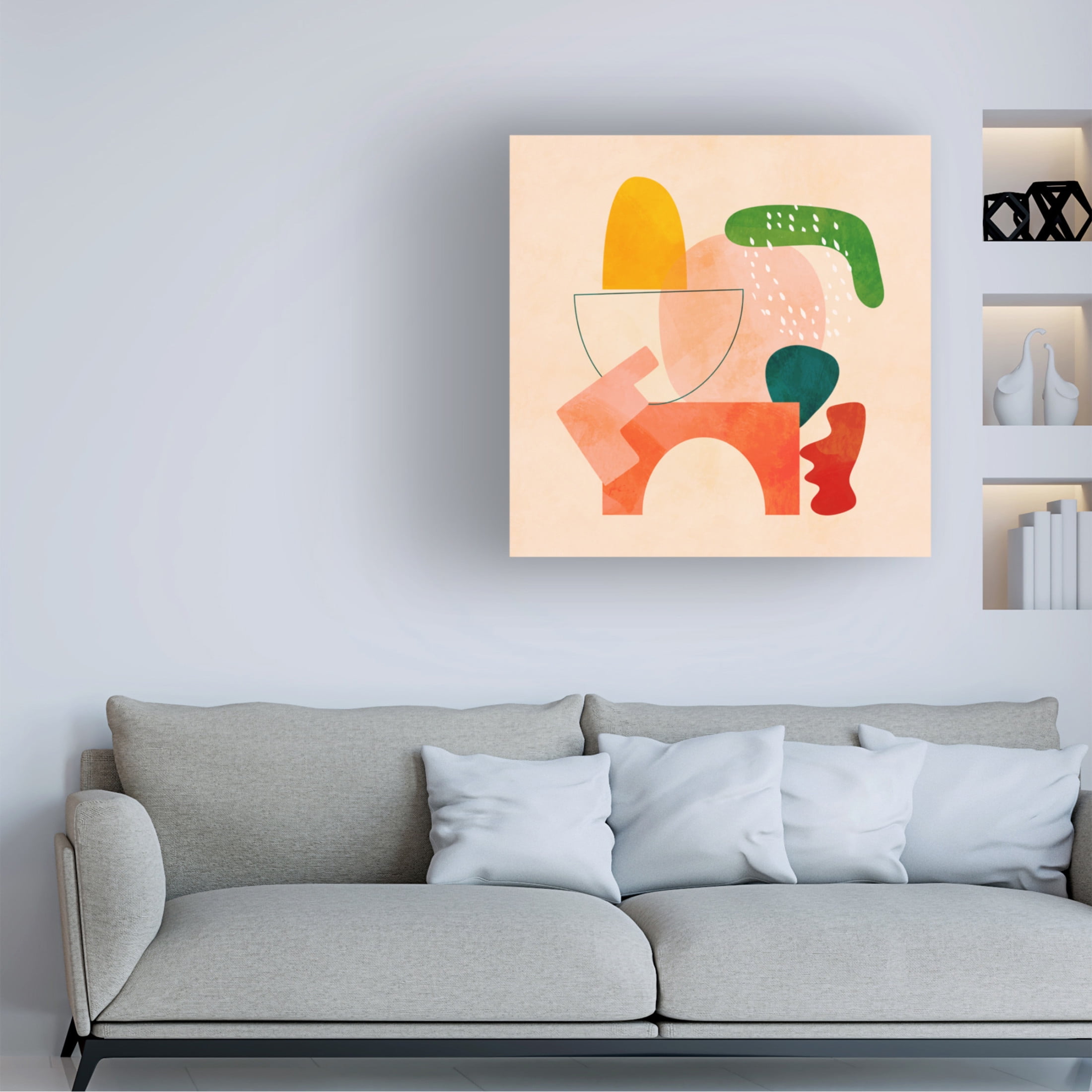 Trademark Fine Art Ana Rut Bre Shapes Play2 Canvas Wall Art