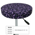 thumbnail image 4 of Kdxio Lavender Flowers Print Stool Covers Round,Stretch Round Bar Stool Covers Washable Bar Stool Cushion Slipcover for 12-15 Inch Chair, 4 of 7