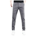 thumbnail image 1 of European Solid Color Splicing Pocket Elastic Straight Leg Pants For Men Casual Loose Trend Foreign Trade Sports Pants, 1 of 5