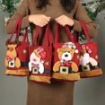 thumbnail image 2 of Soporte de regalo de Navidad, bolso de mano de Papá Noel, muñeco de nieve, oso de alce, paquete de dulces de Navidad, bolsa de tela, decoración de Feliz Navidad, Feliz Año Nuevo, 2 of 4