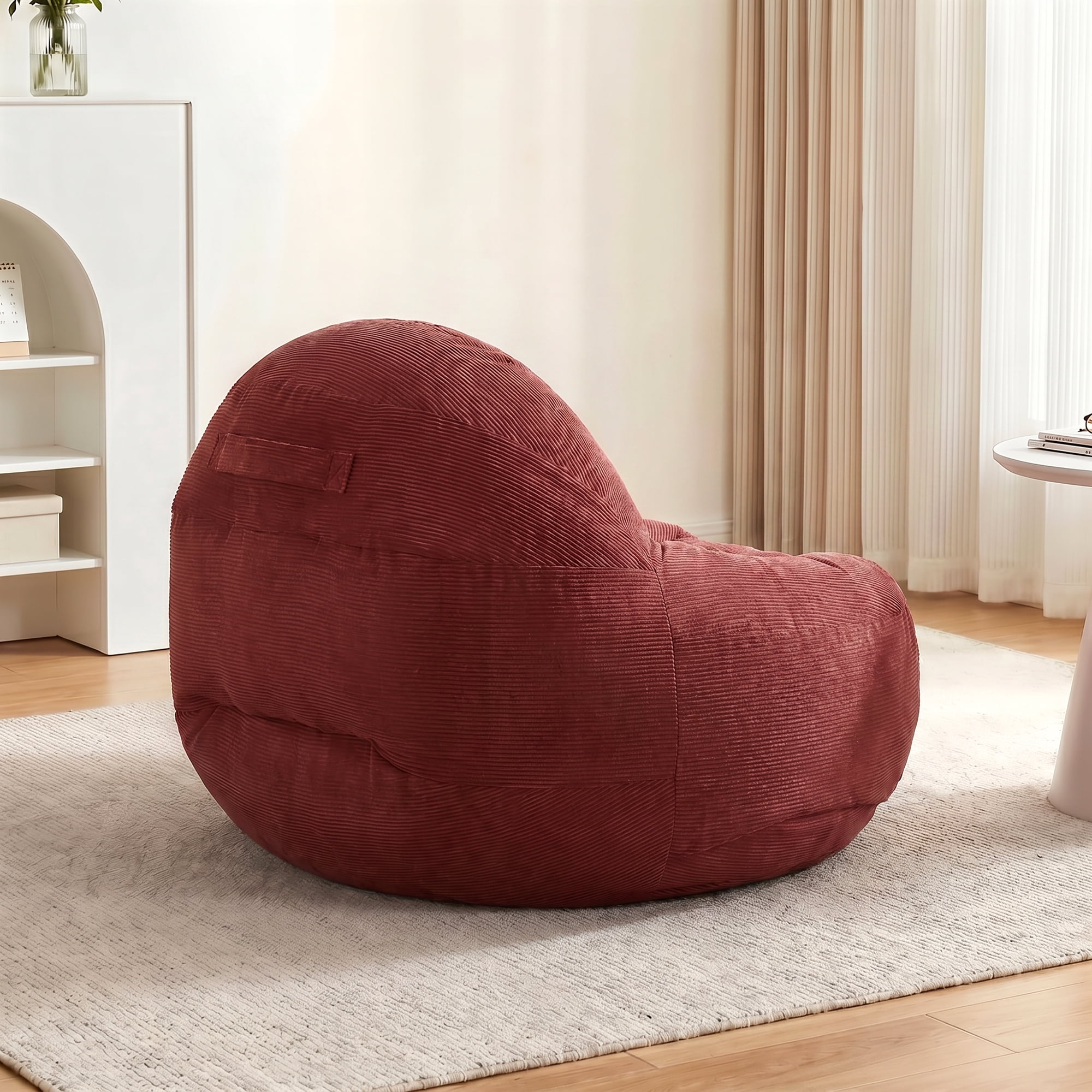 Bean Bag Sofa with Armrests High-Resilience Foam Beads Anti-Slip for Living Room Home Theater Gaming