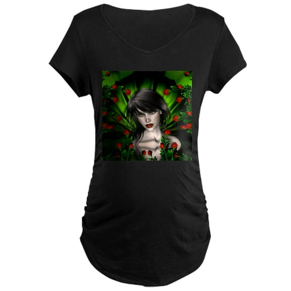 CafePress - EMERALD ROSE GARDEN Maternity Dark T Shirt - Maternity Dark T-Shirt