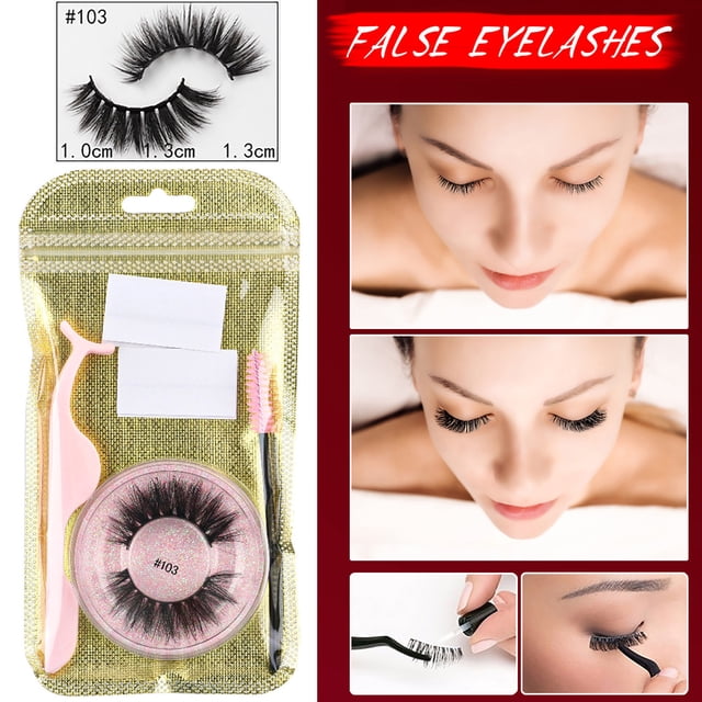 Fiudx Pestañas Autoadhesivas Reutilizables con Diseño 3D, Tiras Adhesivas Rápidas y Rizador de Pestañas, Suaves, Cómodas y de Fácil Aplicación, Ideales para Fiestas, Bodas y Uso Diario. Regalo Perfec