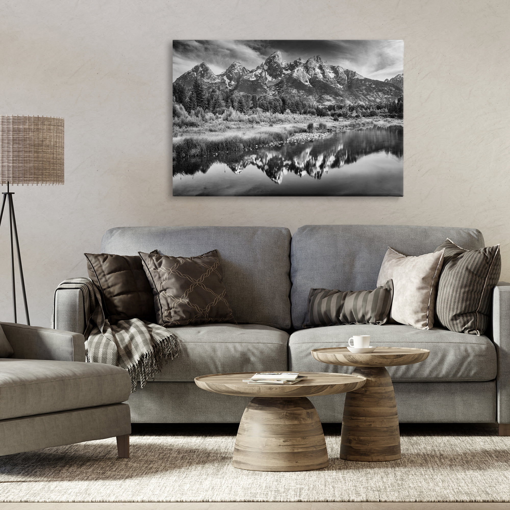 Stupell Industries Teton Mountain Reflections Canvas Wall Art, design by Rick Berk
