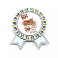 thumbnail image 1 of Motocicleta flor patrón de texto ejemplo Insignia broche Medalla ganadora, 1 of 3
