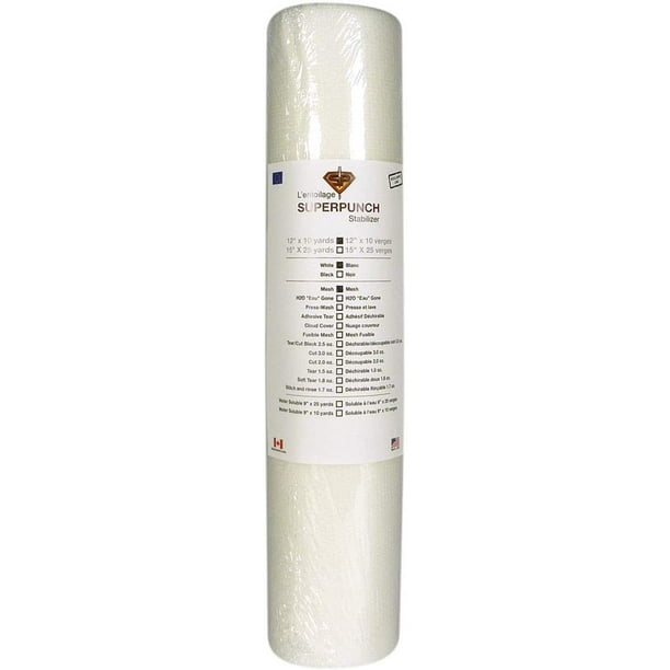 Invisible Mesh Stabilizer White 1.5 oz 12 inch x 10 Yard Roll