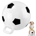 thumbnail image 1 of BRIGHTFUFU 1pc 45cm Pelota inflable de PVC para jugar al aire libre con forma de juguete de fútbol para niños Niños (Blanco, Fútbol), 1 of 7