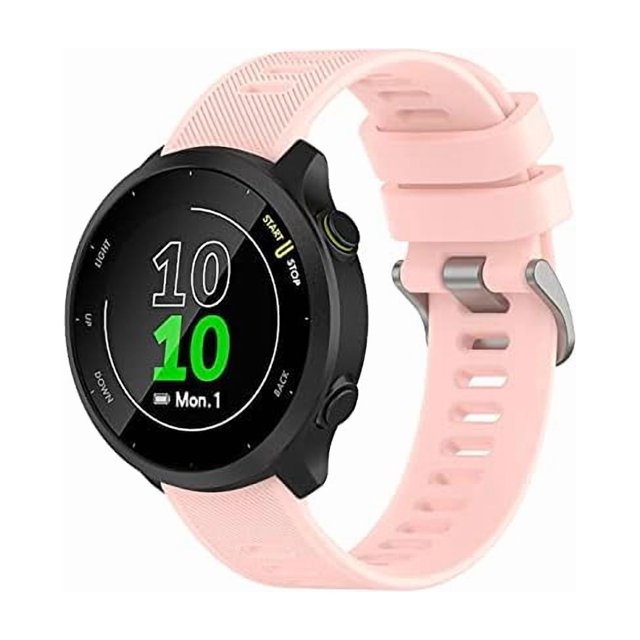 Chenchen 20mm Watch Strap Compatible for Garmin Forerunner 55/245 /165/645, Replacement Silicone Straps Waterproof Sport Band for Women Men, Accessories (No Watch)