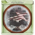thumbnail image 2 of 13.25" Bald Eagle With American Flag Dial Thermometer Bold & Vibrant S, Each, 2 of 3
