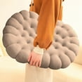 thumbnail image 6 of GJPRXCx Home Gifts Sale Clearance 20% Off,Patio Chair Cushions,Oval Biscuit Floor Chair Cushions,Outdoor Chair Cushions,16x20inch,Beige, 6 of 6