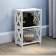 thumbnail image 4 of JingChun 3 Tier Slim Nightstand White Modern End Table Bedside Table Bookshelf Display Organizer Narrow Side Table for Living Room Bedroom Bathroom office, 4 of 6
