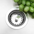 thumbnail image 4 of sunsanly Kitchen Sink Drain Strainer Press Stopper Anti-clogging Quick Drainage Universal Stainless Steel Sink Drain Filter Catcher Basket Cover, 4 of 8