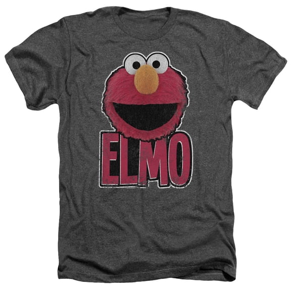 Sesame Street - Elmo Smile - Heather Short Sleeve Shirt - Large